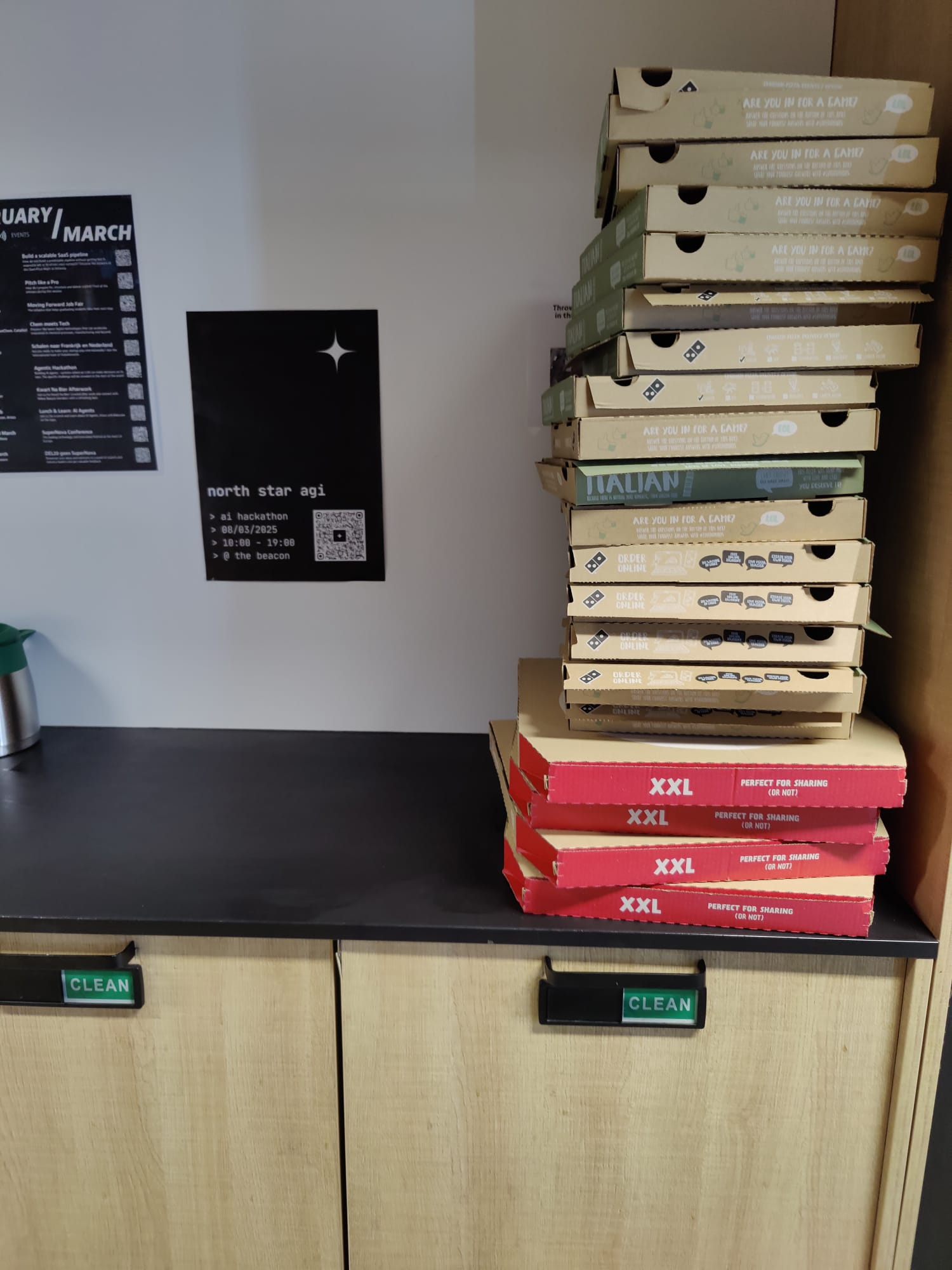 The pizza at the first North Star hackathon